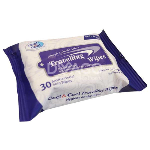 COOL & COOL TRAVELLING WIPES 30 COUNT