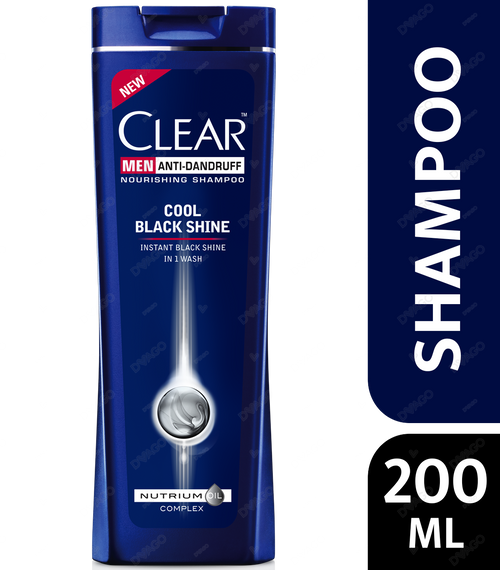 Clear Men Anti-Dandruff Shampoo Cool Black Shine 200ml