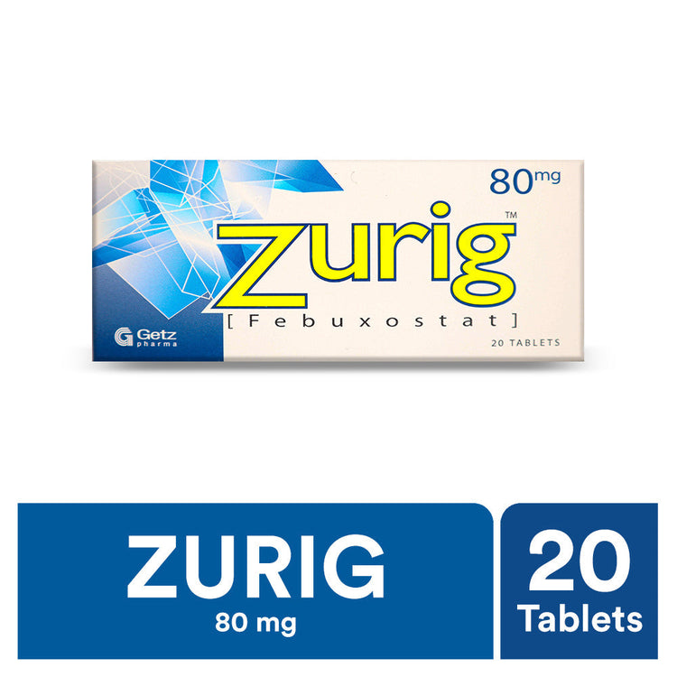 Zurig Tablets 80mg 20's