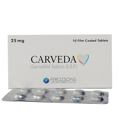 Carveda Tablets 6.25mg 3X10's