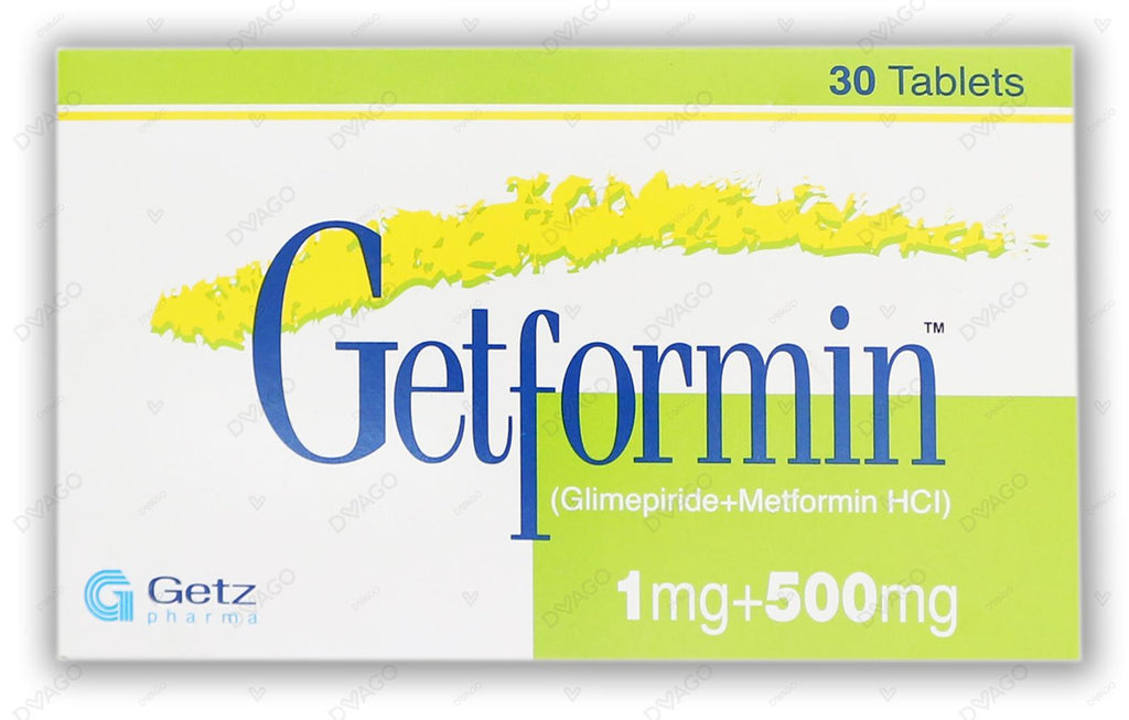 Getformin Tablets 1/500mg 30's