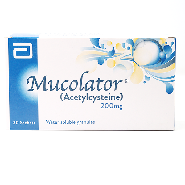 MUCOLATOR POWD 200 MG 30X3 GM