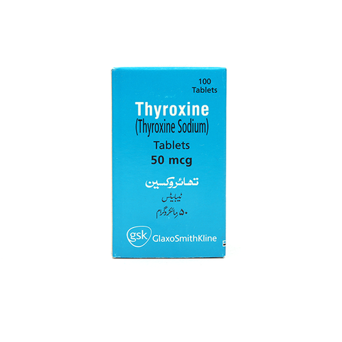 Thyroxine Tablets 50mcg 100's