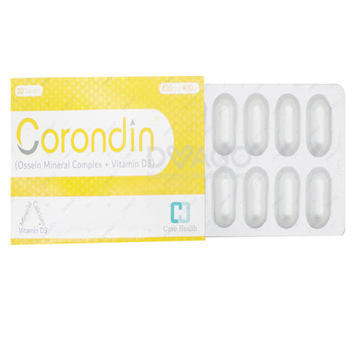 CORONDIN 830MG/400IU TAB 30'S