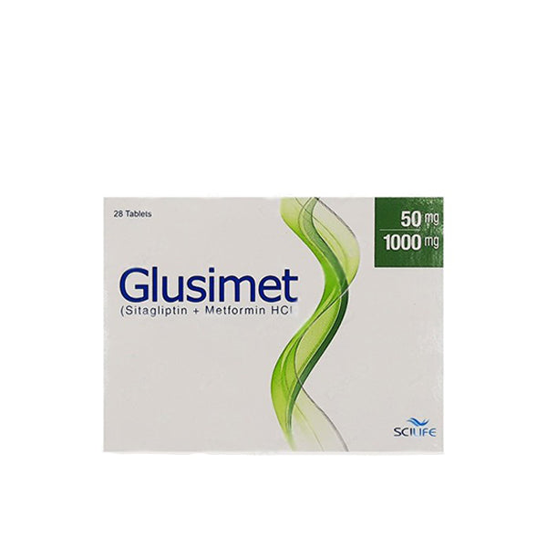 Glusimet 50/1000mg Tablets 28's