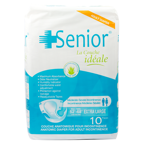 SENIOR ADULT DIAPERS EXTRA LARGE SINGLE 10's