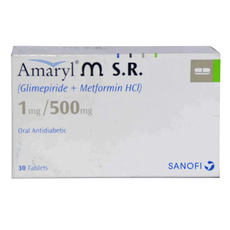 Amaryl M Tablets Sr 1/500mg 30's