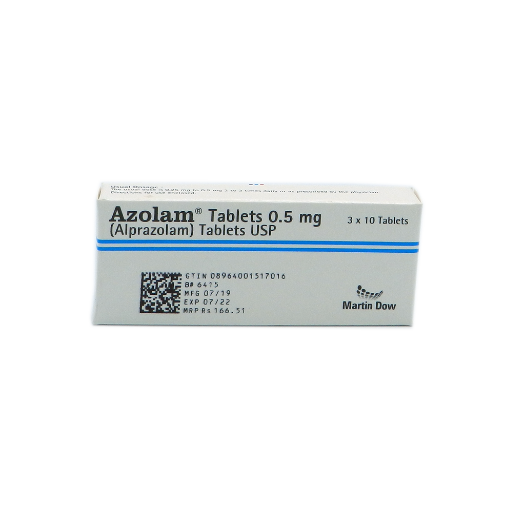 Azolam Tablets 0.5mg 3X10's