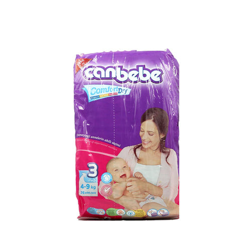 Canbebe Midi Comfort Dry Diapers Pack Of 36