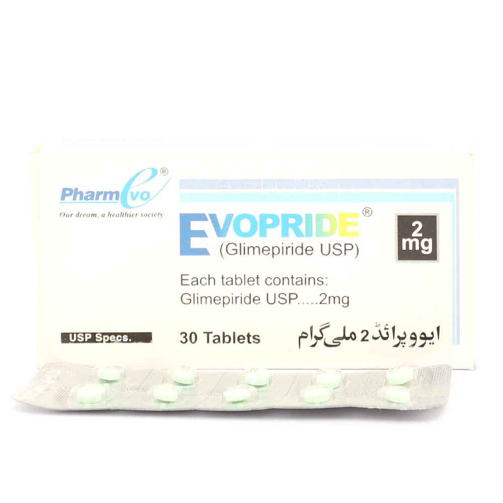 Evopride Tablets 2mg 3X10's