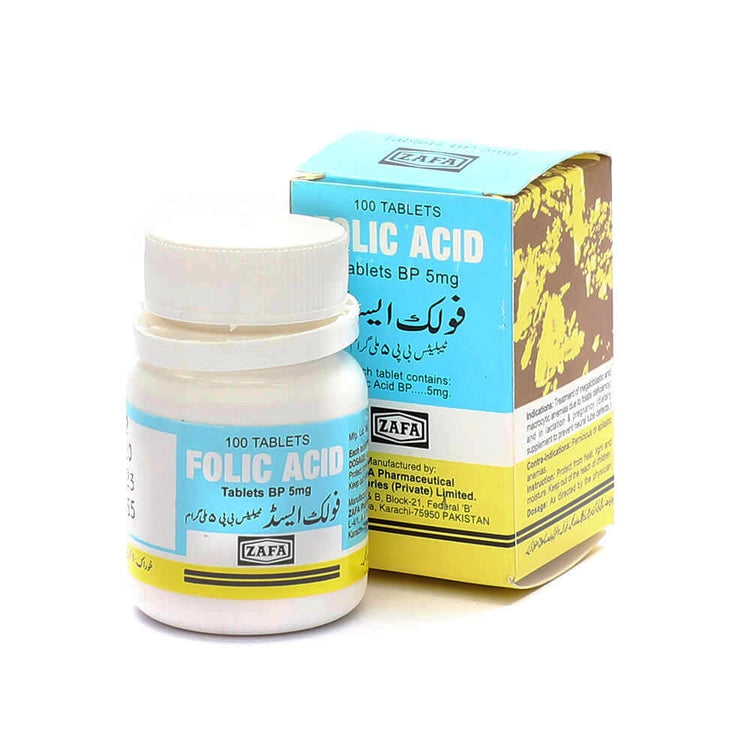 Folic Acid 5mg Tablets 100's