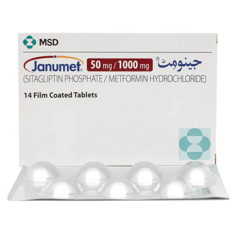 Janumet 50/1000mg Tablets 14's