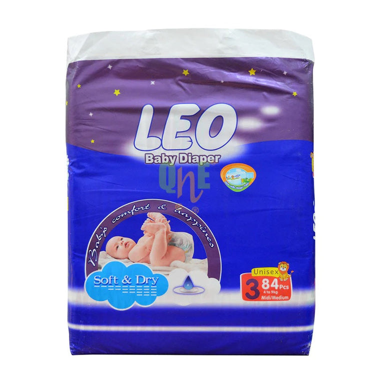 LEO BABY DIAPERS MEGA PACK MEDIUM 84PCS