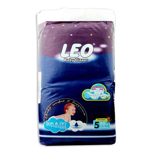 Leo Baby Diapers Jumbo Pack X-Large Size 5 40 Count