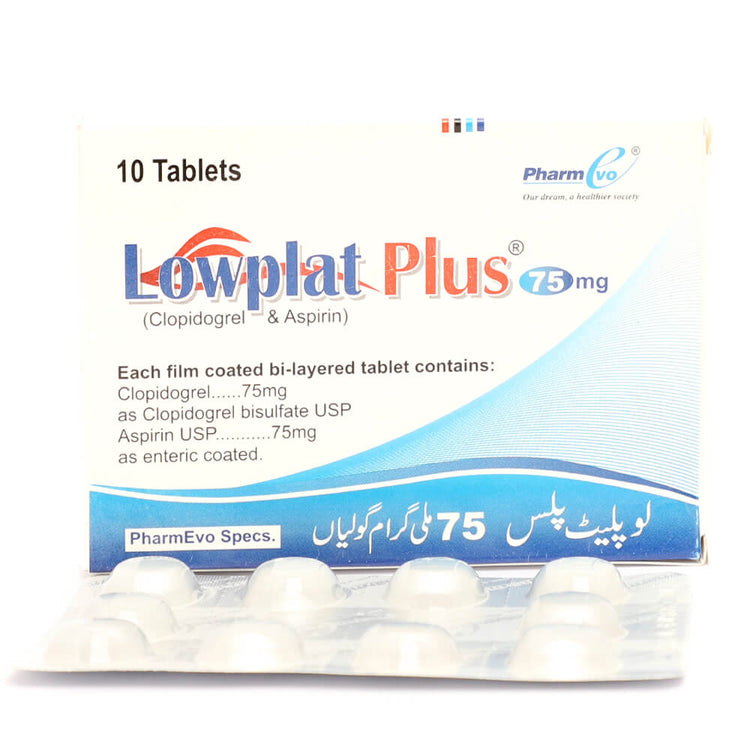 Lowplat Plus Tablets 75/75mg 10's