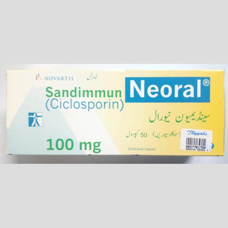 SANDIMMUN NEORAL CAP 100 MG 50'S