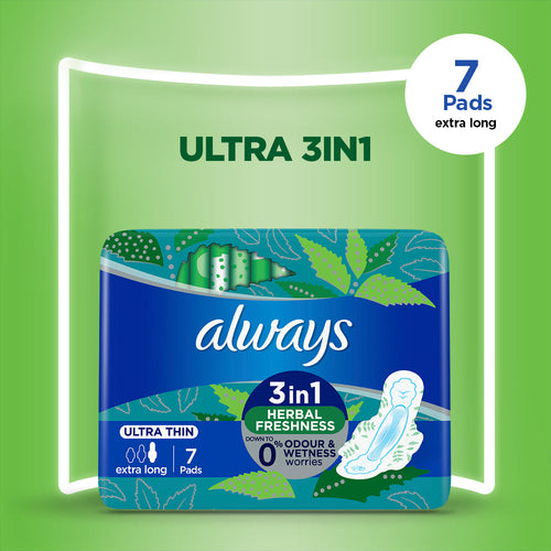 Always Ultra Sanitary Pads Extra Long Single Pack 7 Count