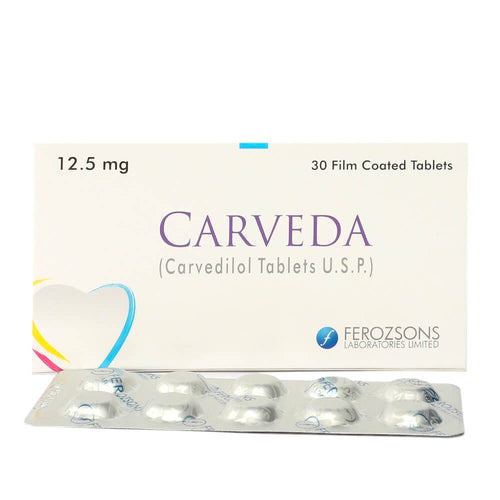 Carveda Tablets 12.5mg 30's