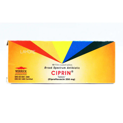 Ciprin 250mg Tablets 1X10's