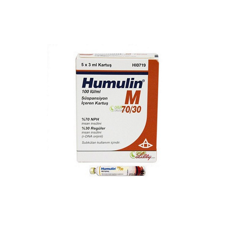 Humulin 70/30 Injection 100 Iu 5 Cartridgesx3ml