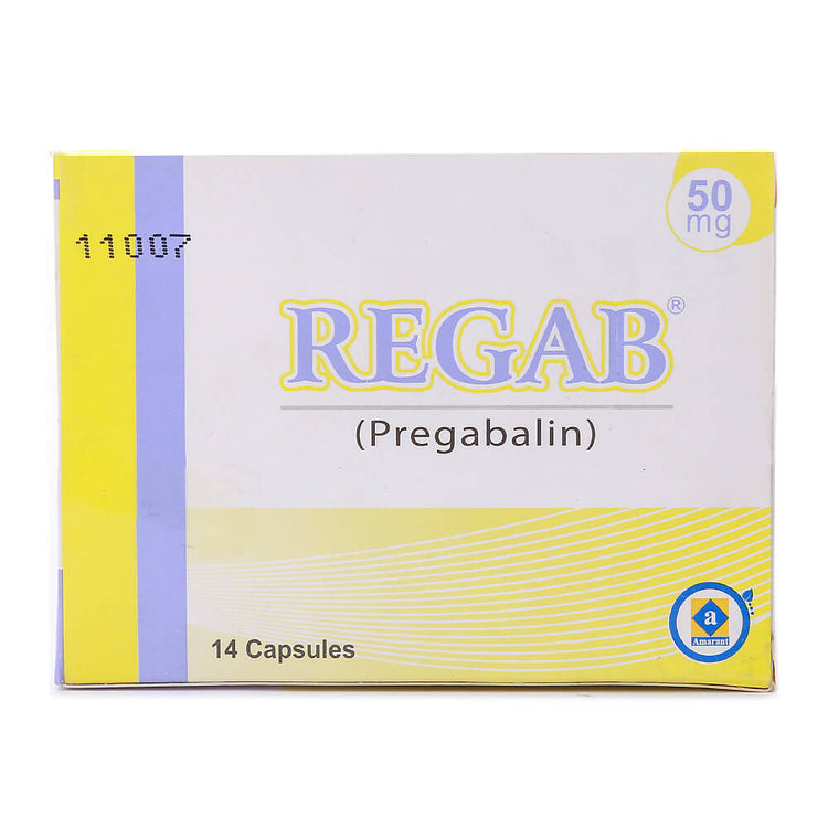 Regab 50mg Capsules 14's