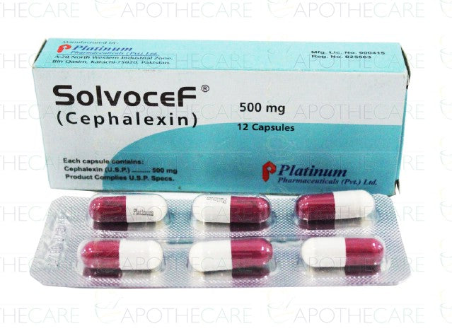 Solvocef Capsules 500mg 2X6's