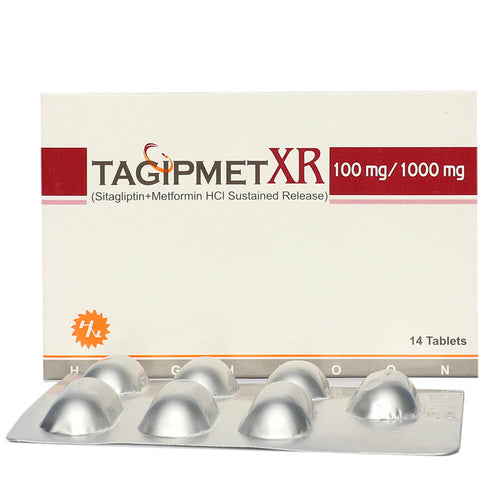 Tagipmet Xr 100/1000mg 14's