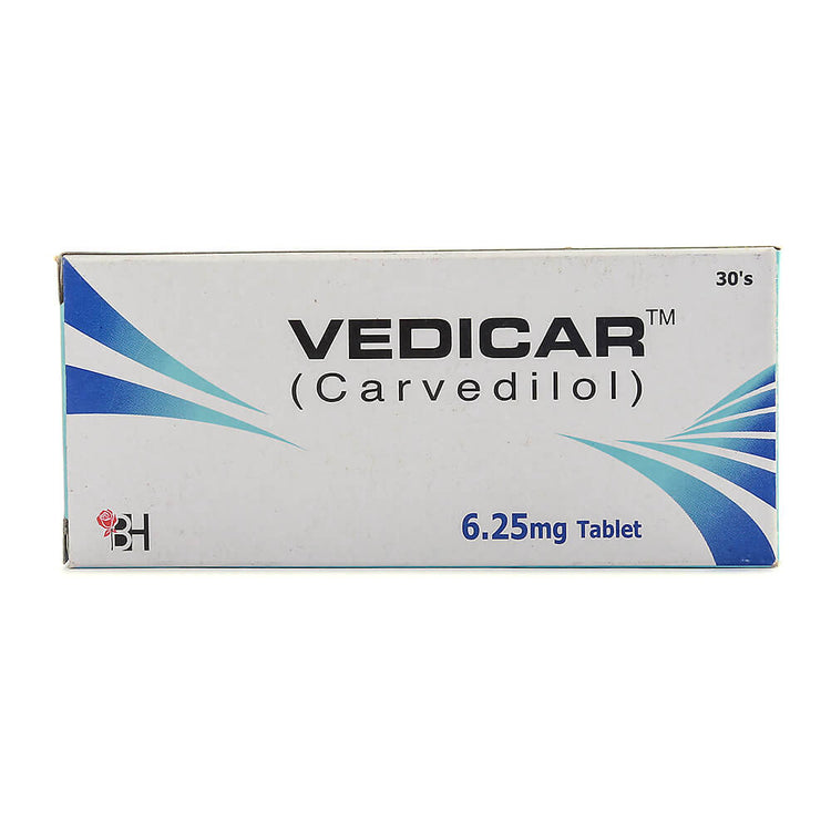 Vedicar Tablets 6.25mg 3X10's